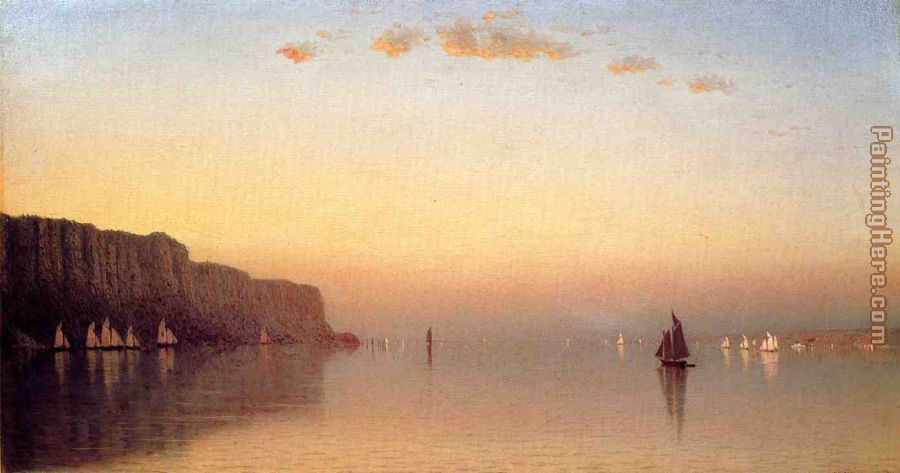 Sunset over the Palisades on the Hudson painting - Sanford Robinson Gifford Sunset over the Palisades on the Hudson art painting